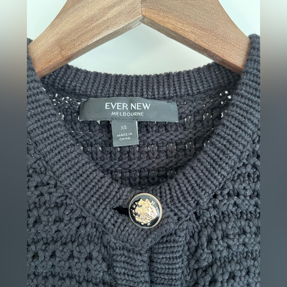 Ever New Black Knit Sweater with Gold Accent❤️❤️❤️ - Picture 4 of 8